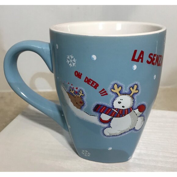 La Senza Mug Holiday Ceramic Oh Deer Reindeer Design Polar Bear Gift Christmas - Picture 5 of 9